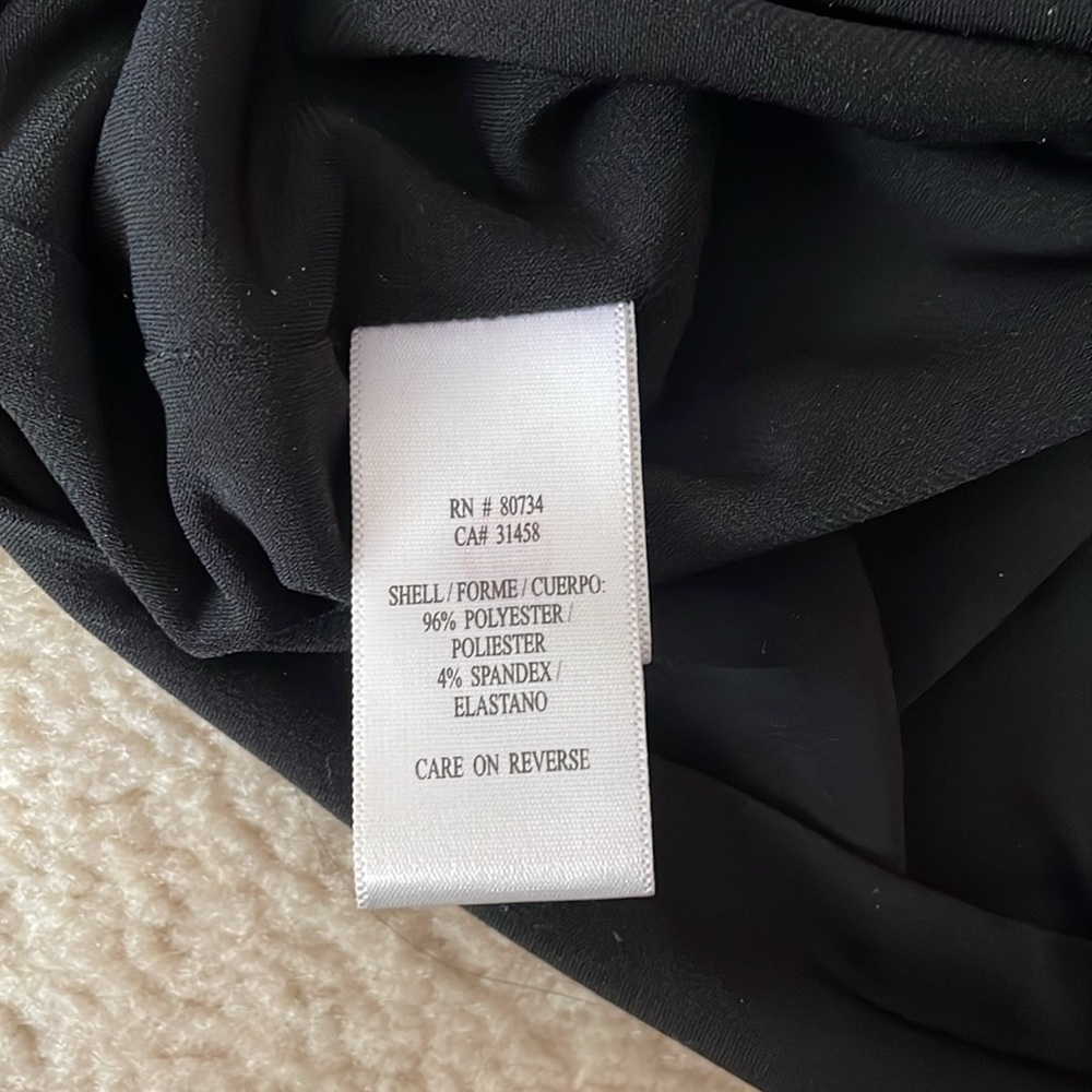 NWT BCBG tiered jersey black halter dress - Picture 5 of 7